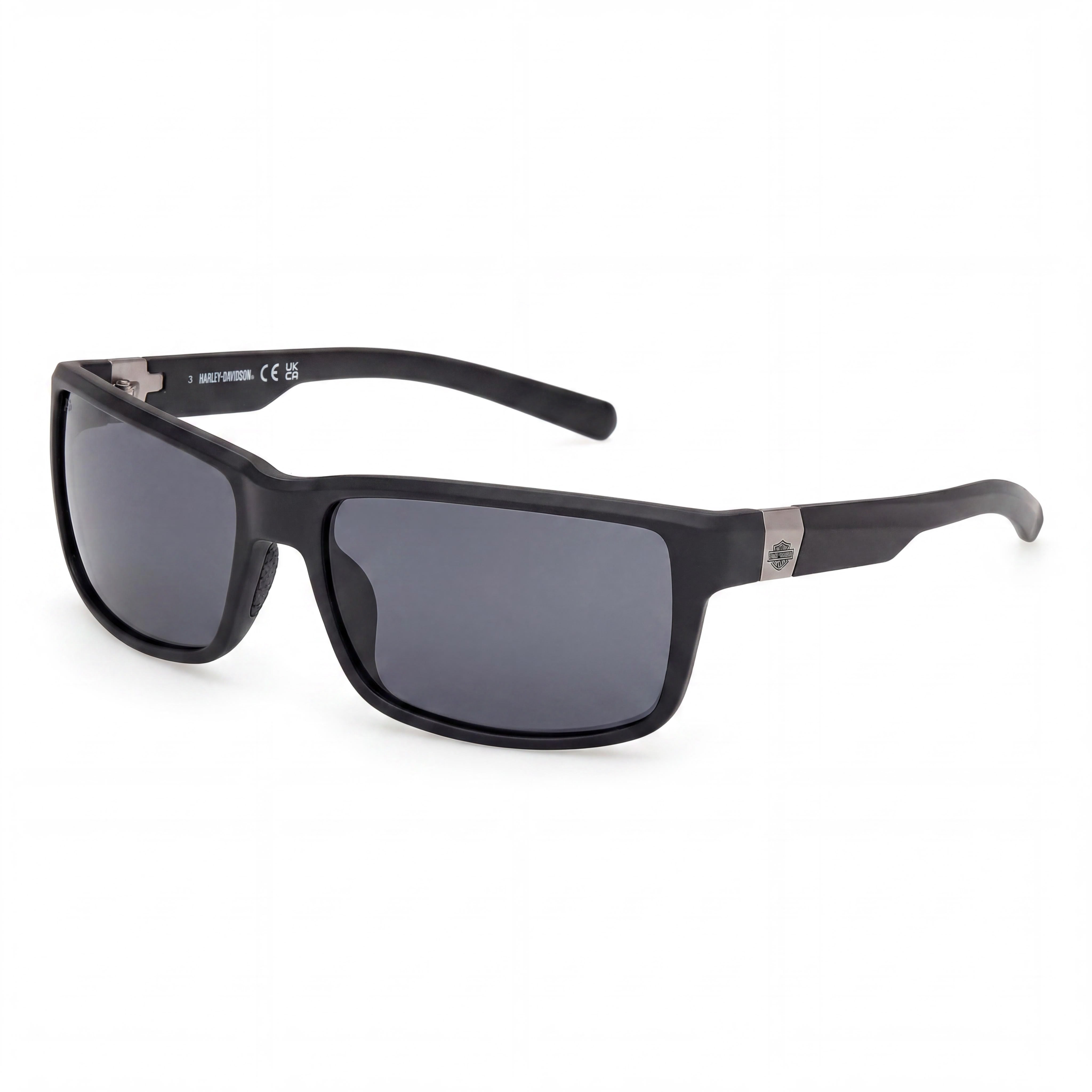 Harley-Davidson Hd00022 Gafas de sol polarizadas unisex con protección UV negro mate humo 63-18-130, Photo 1