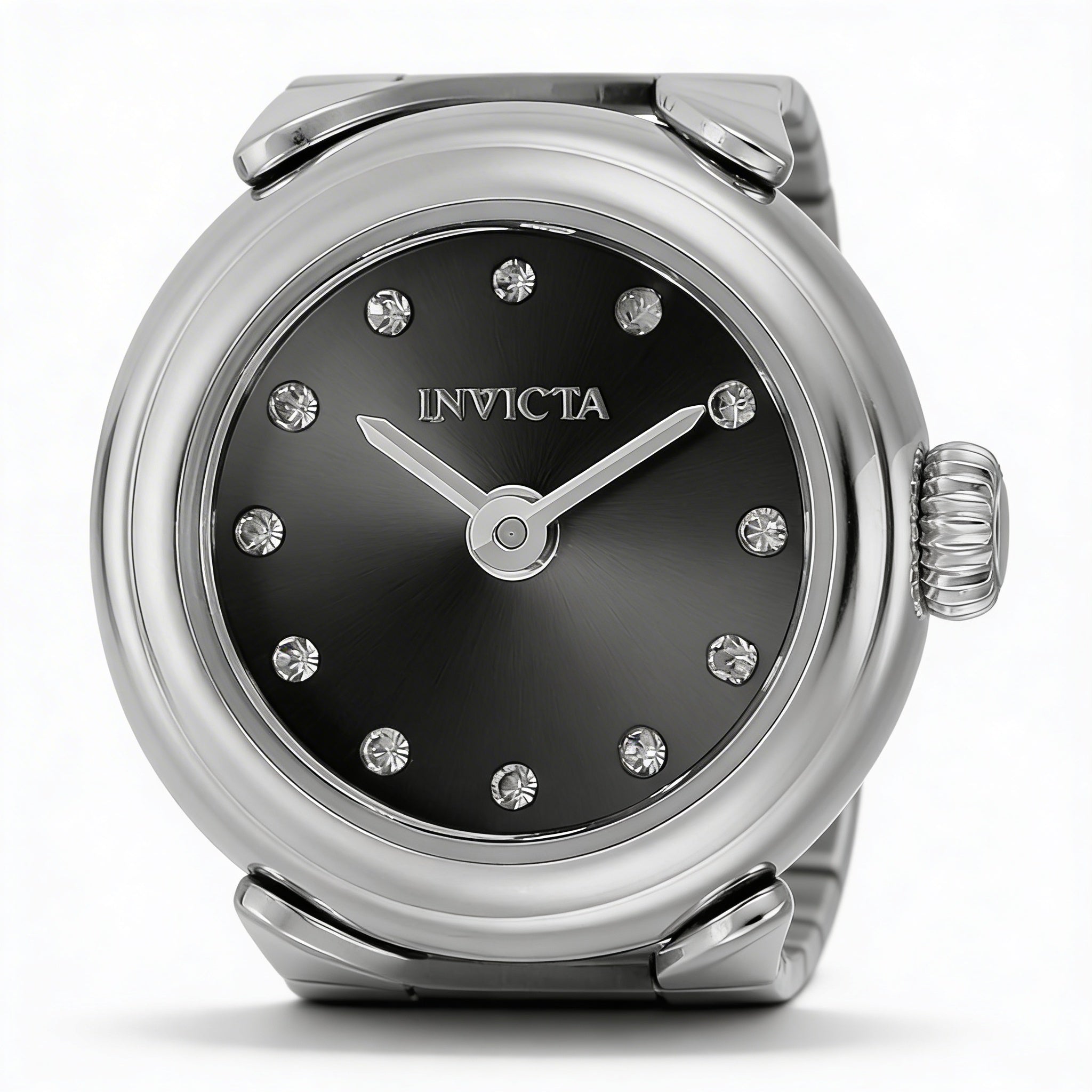 Reloj de cuarzo Invicta Mini 44481 para mujer, caja y pulsera de acero inoxidable de 17 mm, plateado y negro., Photo 1