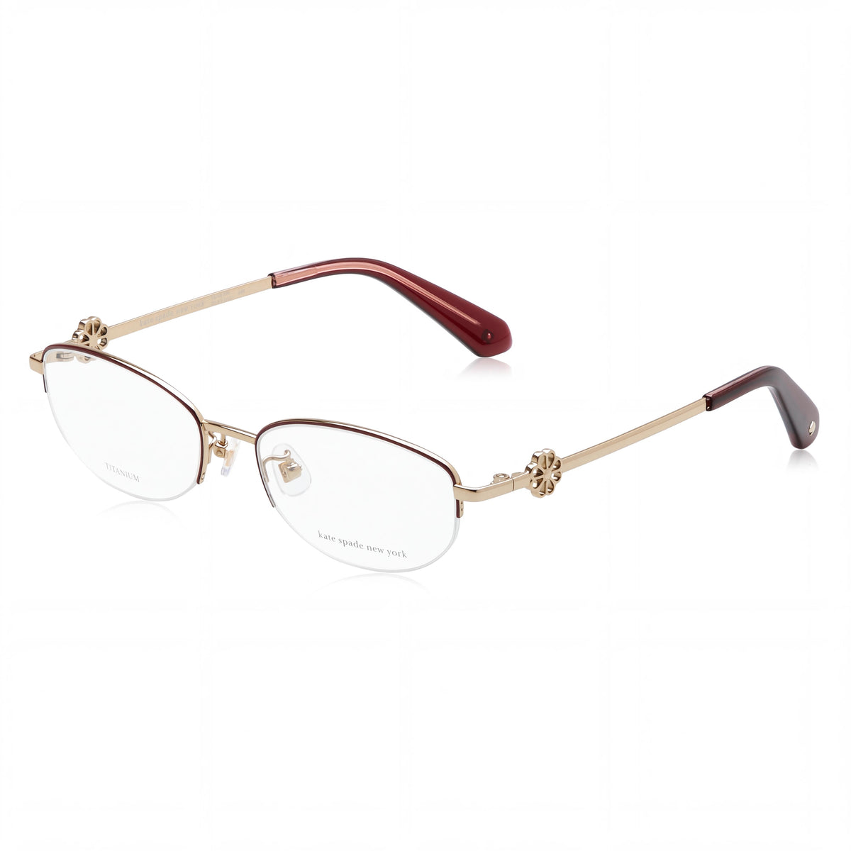 kate spade new york Nahla/F Women's Gold Titanium Frame Sunglasses with Polycarbonate Lenses, 52mm Lens Width, Photo 1