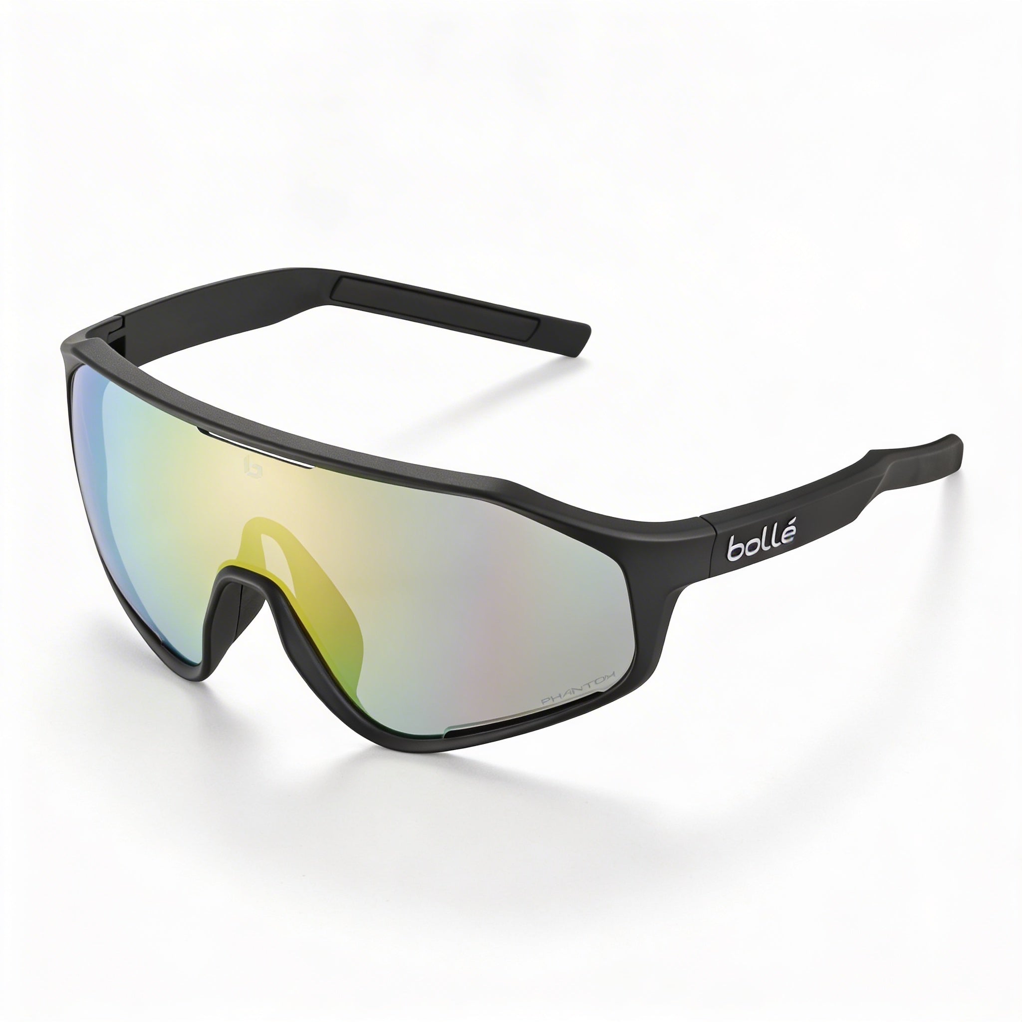 Gafas de sol unisex Bollé Clint, montura de plástico, lentes de policarbonato verde fotocromático transparente con protección UV, ajustables (136 mm), Photo 1