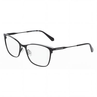 Calvin Klein Jeans Ckj21207 Unisex Metal Frame Eyewear in Black White, Non-Polarised, 53mm