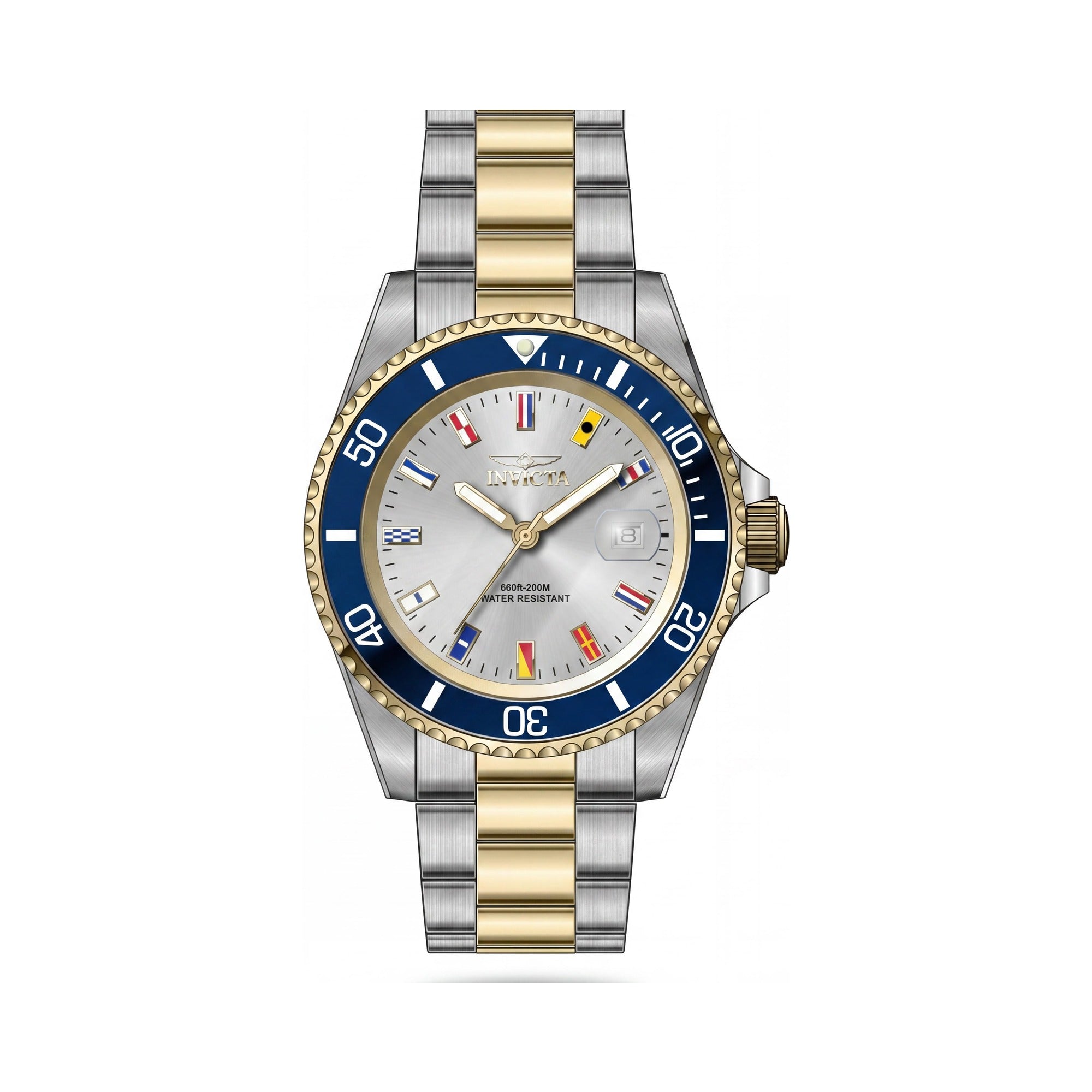 Reloj de cuarzo Invicta Pro Diver 49887 para hombre, caja de acero inoxidable de 40 mm, esfera plateada, brazalete de acero inoxidable., Photo 1