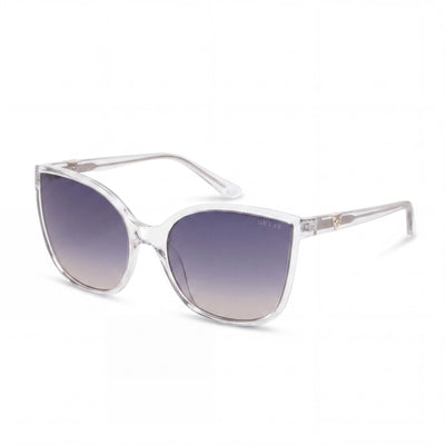 GUESS Women's Injected Sun Glasses Crystal Gradient Smoke Frame Gradient Smoke Grey Polarized UV Protection 60mm