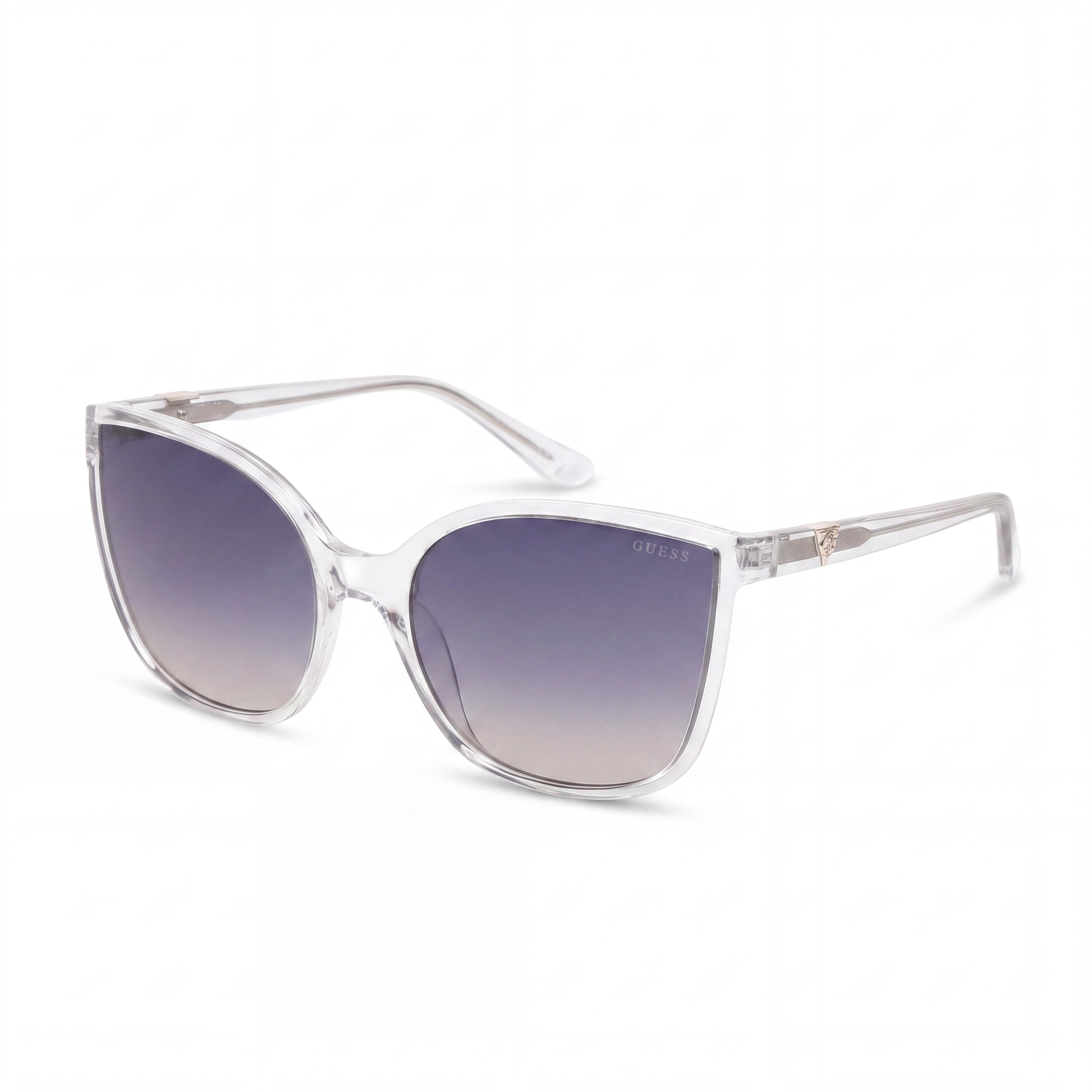 GUESS Women's Injected Sun Glasses Crystal Gradient Smoke Frame Gradient Smoke Grey Polarized UV Protection 60mm, Photo 1