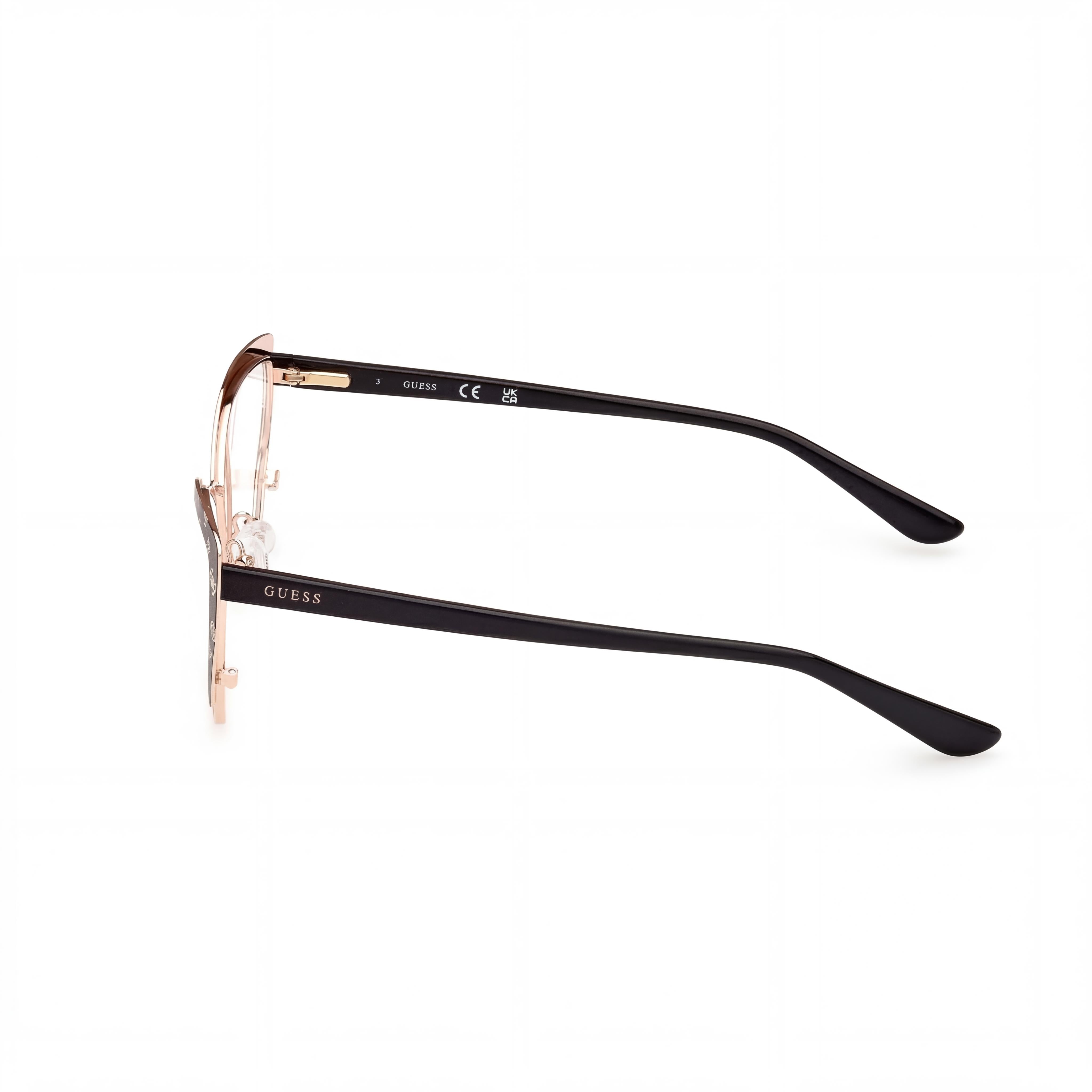 Guess GU50122 Women’s Metal Eyewear, Matte Black, Multicoloured Composite Lenses, 54-16-145mm, Photo 1