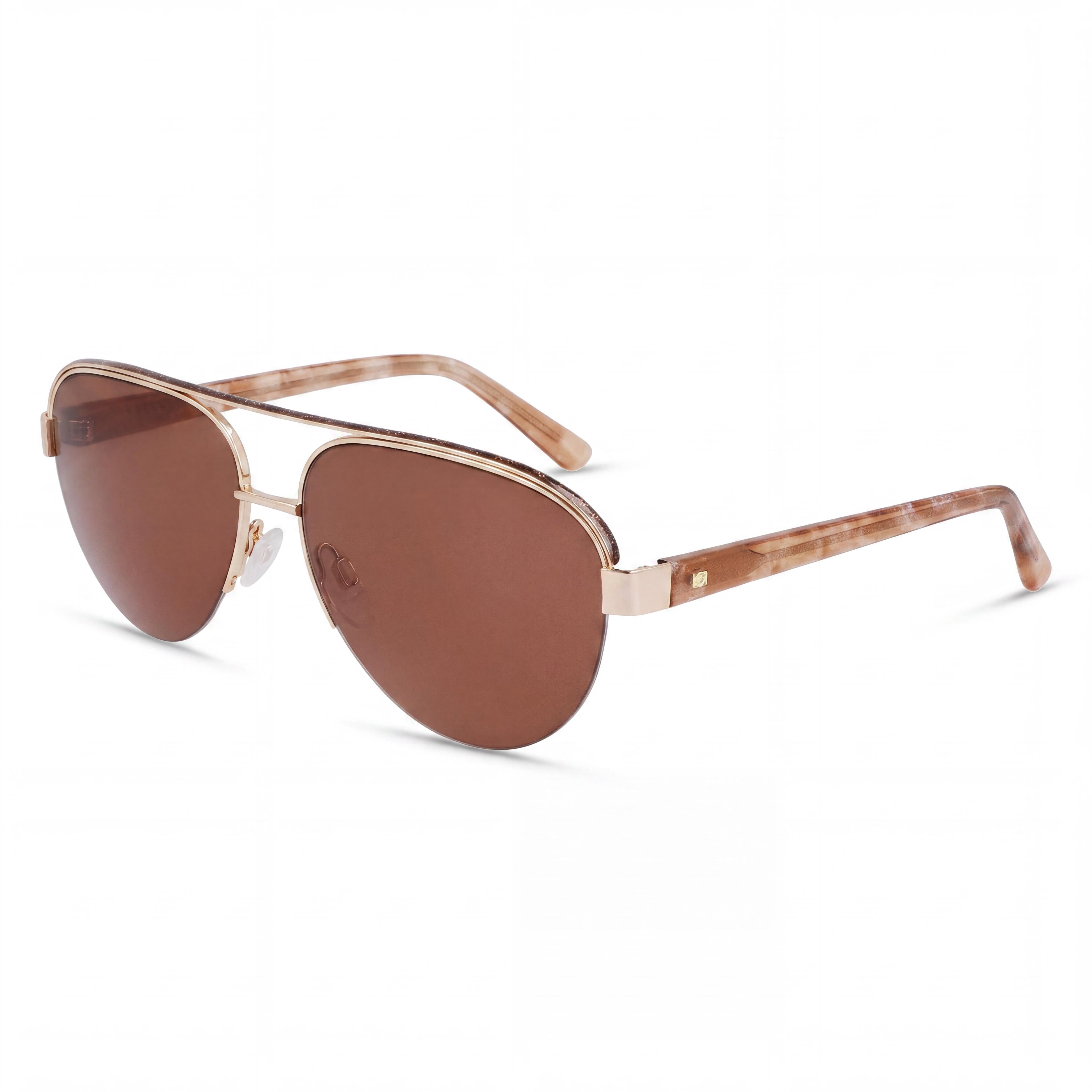 bebe Bb7252 Montura de gafas de acetato dorado para mujer | Lentes no polarizadas con protección UV 57 mm, Photo 1