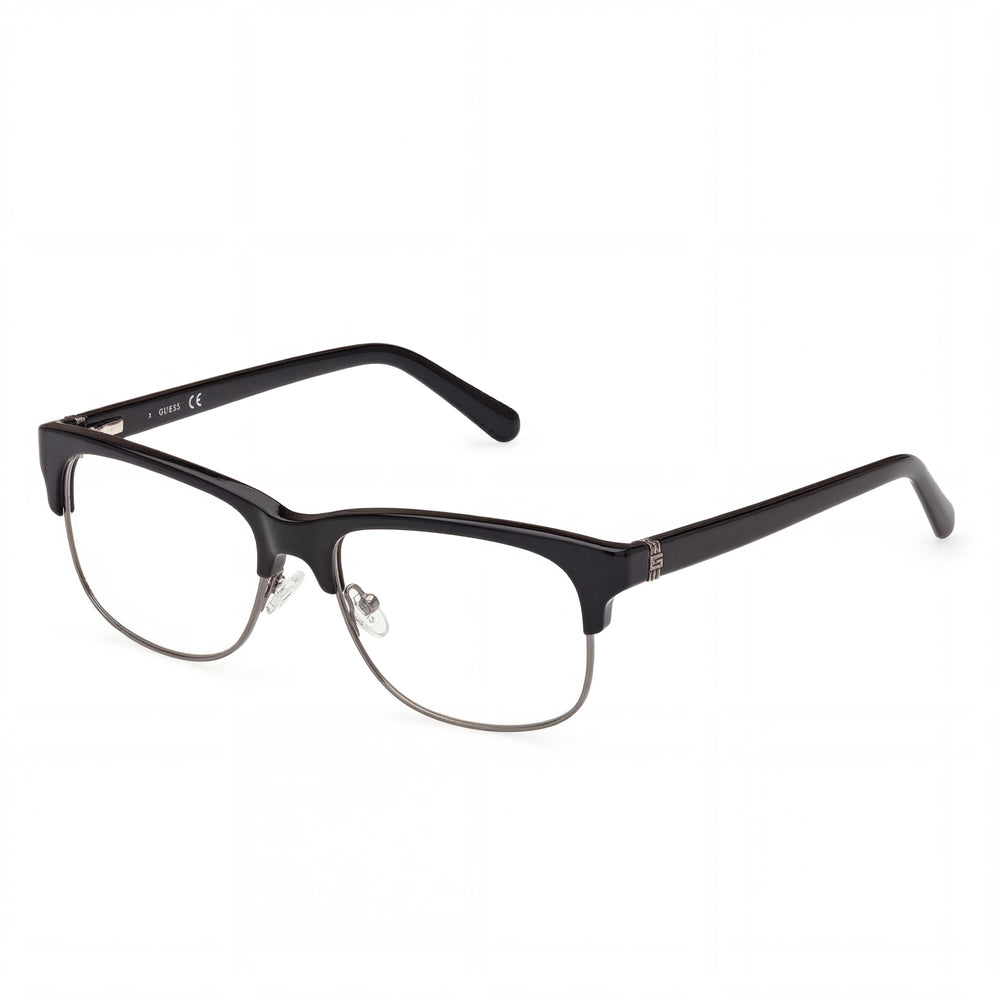 Gafas GUESS Modernas para Mujer con Montura Completa de Plástico Negro y Lentes Transparentes 55mm