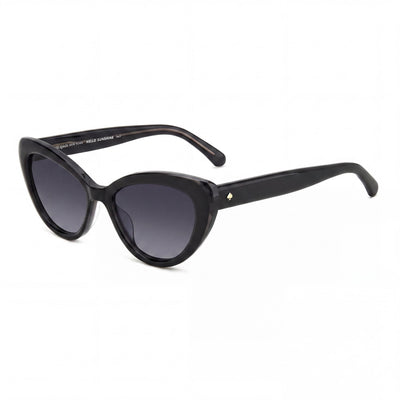kate spade new york Casual Women's Black Ecological Oil Frame Dark Grey Shaded 100% UV Protection Non-Polarized 53mm Sunglasses