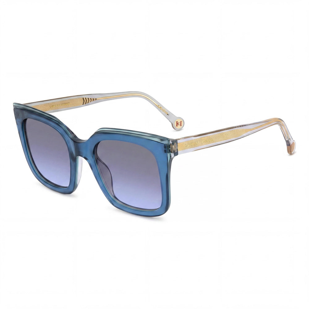 CAROLINA HERRERA HER 0249/G/S Gafas de sol de acetato azules grises casuales para mujer 51mm Protección UV