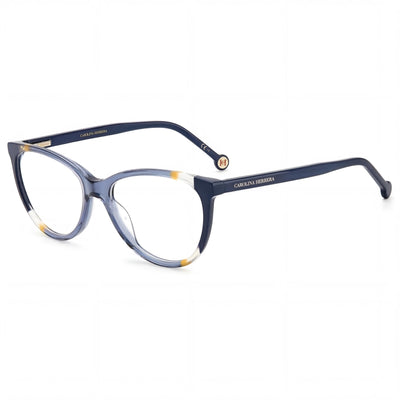 Carolina Herrera CH 0064 Gafas ópticas de acetato azul y naranja para mujer con , tamaño 55-16-145 mm