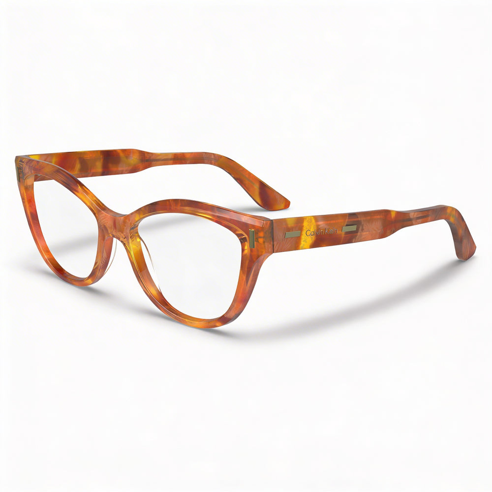 Gafas de sol Calvin Klein Ck23541 para mujer con montura de acetato y lentes de policarbonato en color caramelo Havana de 53 mm