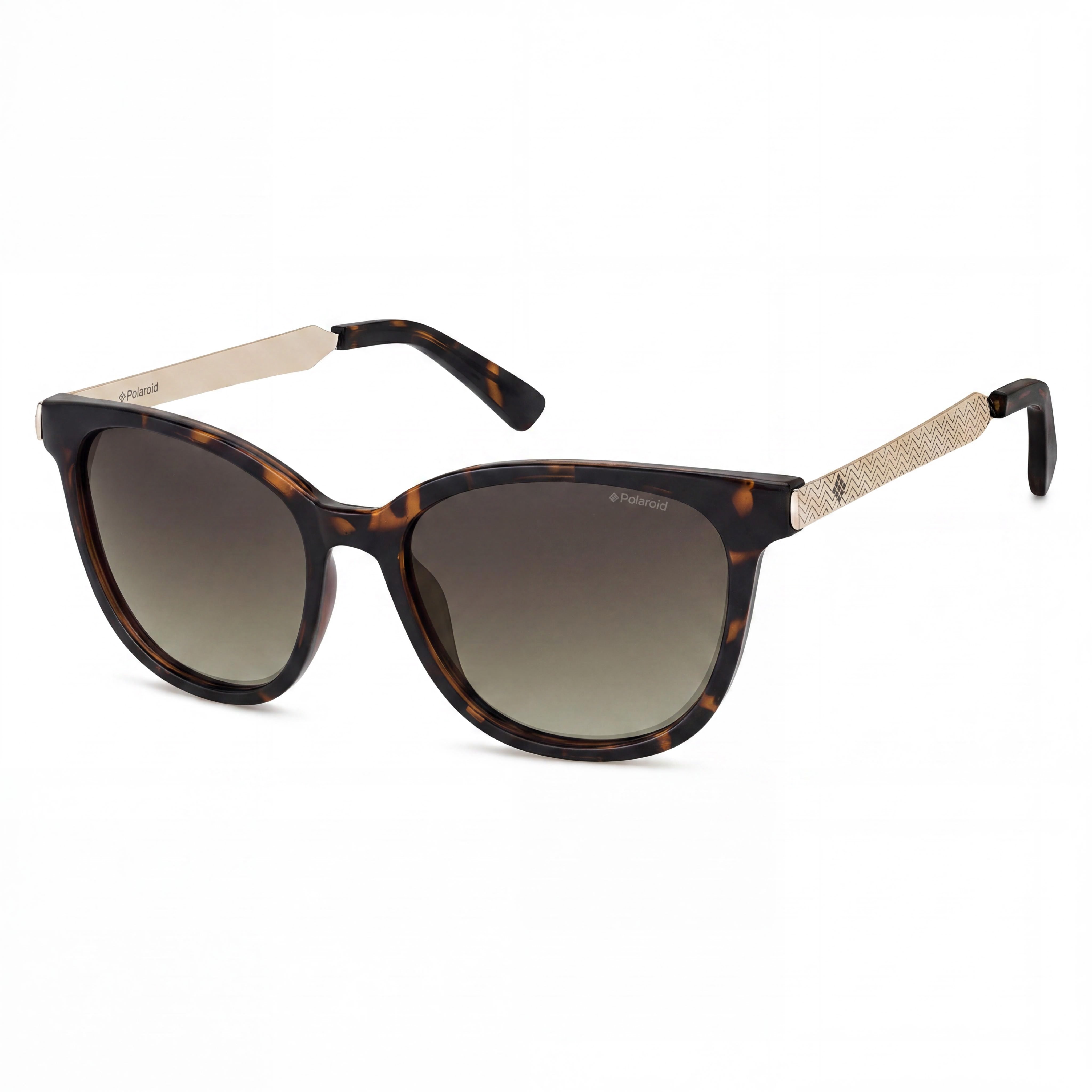 Gafas de sol Polaroid Pld 4125/G/S para mujer, color blanco y marrón, con montura de CO-POLYESTER ecológico, lentes marrones con protección UV, 52 mm, Photo 1