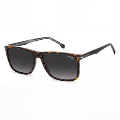 Gafas de sol Carrera 298/S unisex con montura de propionato inyectado en Havana oscuro, lentes gris oscuro, protección UV, 57 mm