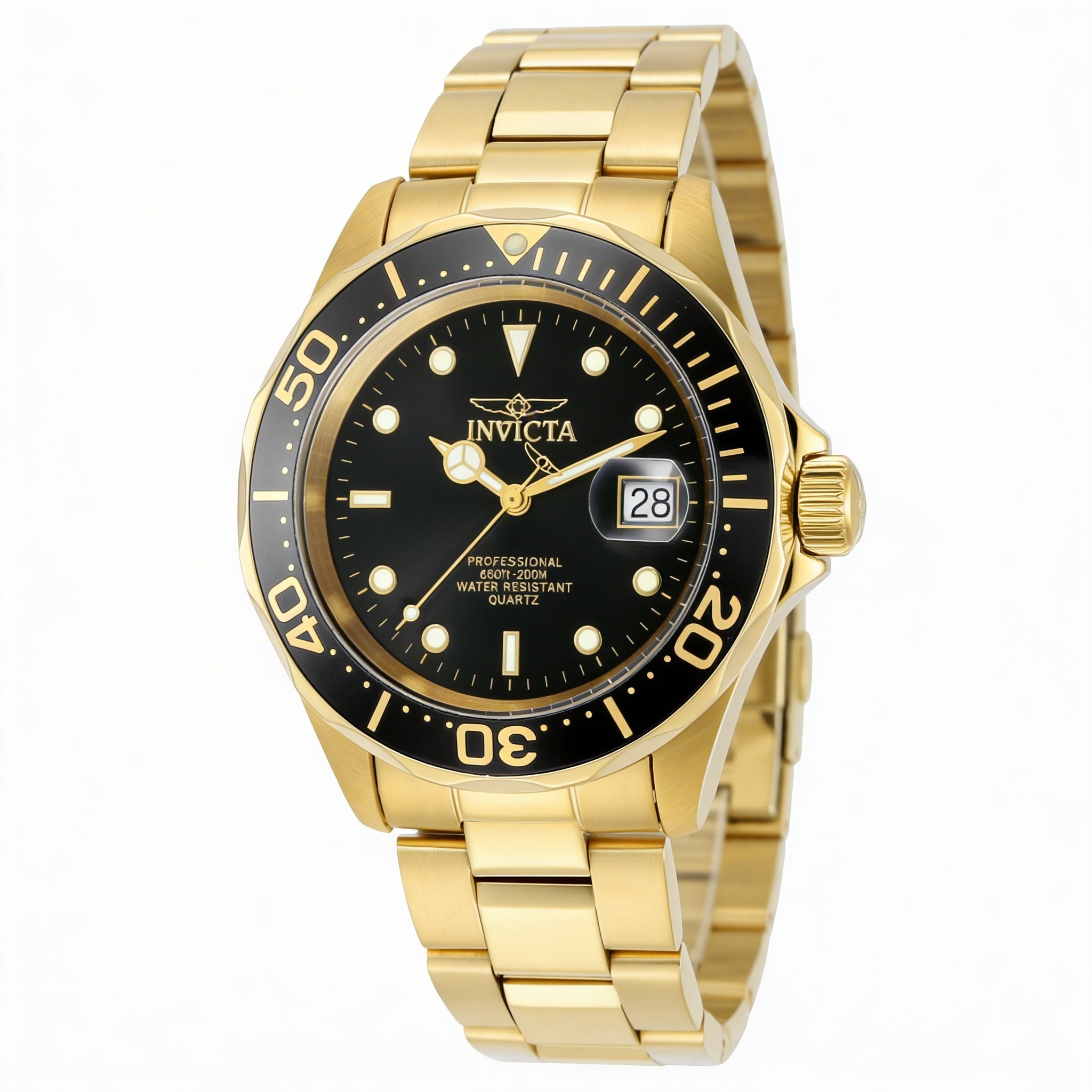 Reloj de cuarzo unisex Invicta Pro Diver 9311 de acero inoxidable de 40 mm, esfera negra, segundero y pulsera resistente al agua hasta 200 m., Photo 1