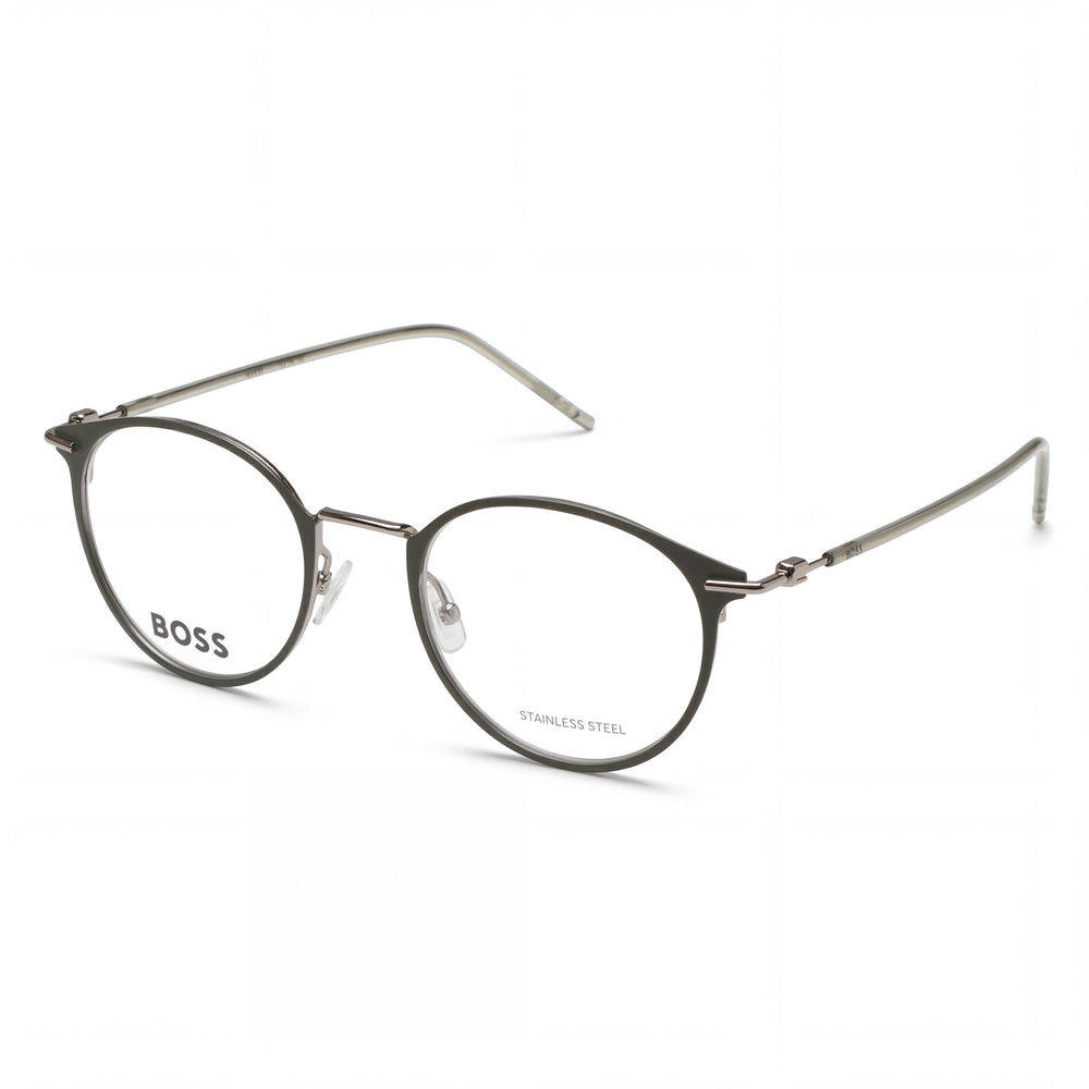 Gafas de sol Hugo Boss Systems Modern Unisex Verde Mate con Montura de Acero Aleado Ruth, Lentes de Policarbonato No Polarizadas de 50mm