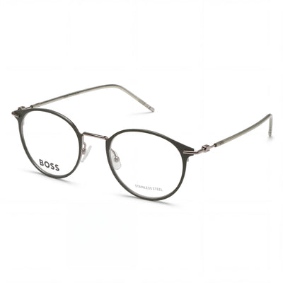 Gafas de sol Hugo Boss Systems Modern Unisex Verde Mate con Montura de Acero Aleado Ruth, Lentes de Policarbonato No Polarizadas de 50mm