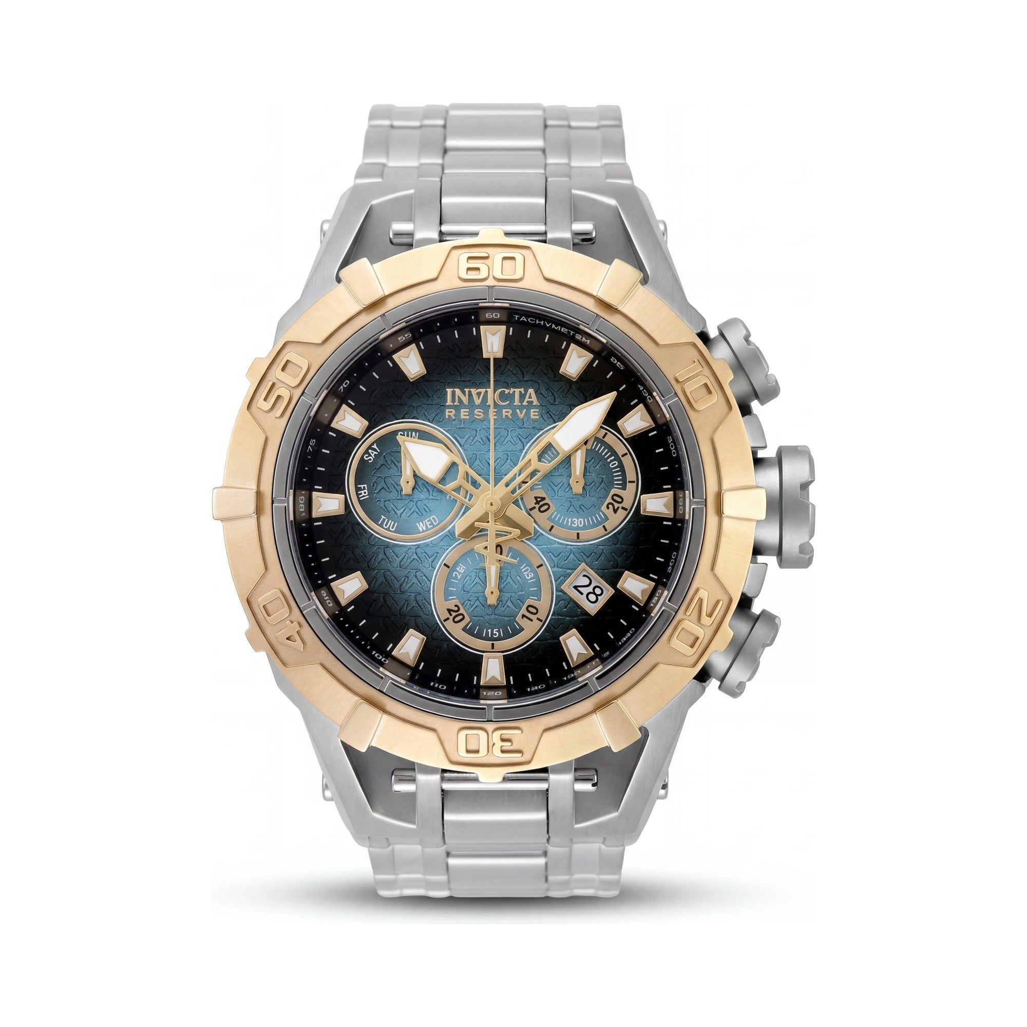 Invicta Reserve Ocean Warrior 47852 Unisex Silver Stainless Steel Quartz Chronograph Bracelet Blue Dial Watch 54mm, Photo 1