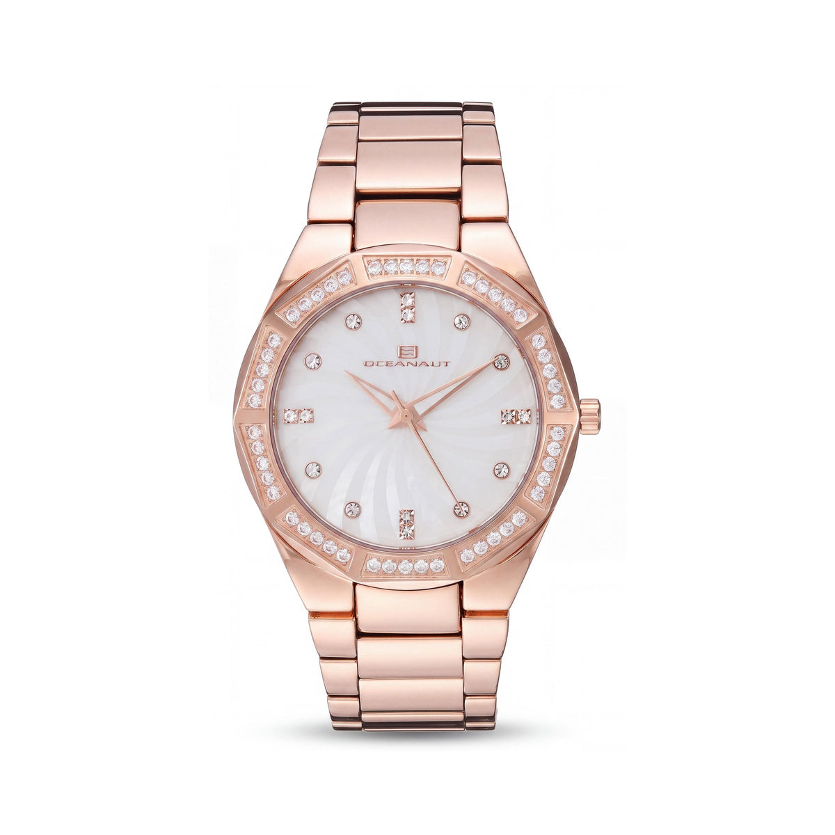 Reloj de Cuarzo Oceanaut para Mujer, Esfera de Nácar Blanco, Bisel, Esfera y Marcadores con Cristales, Photo 1