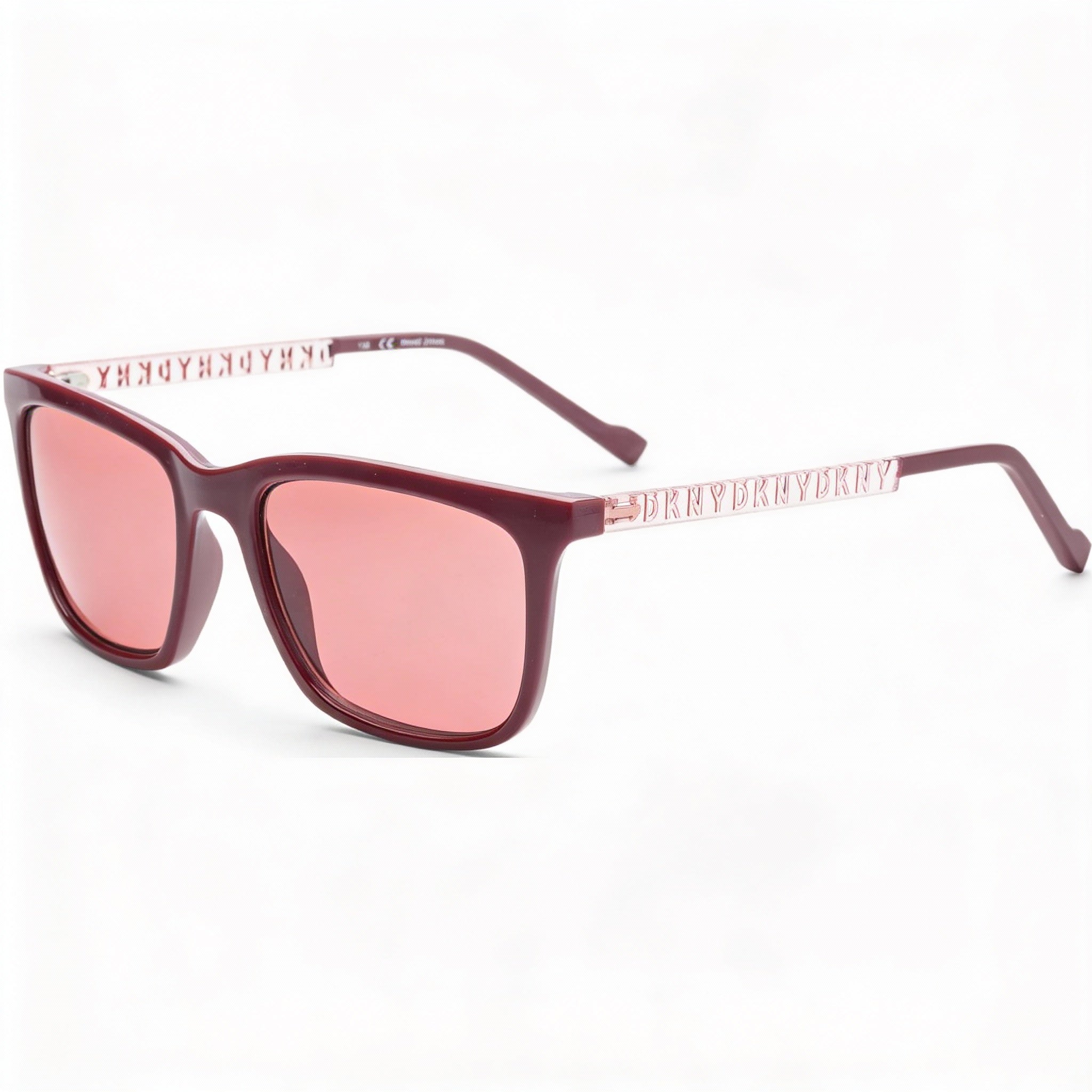 Gafas de sol DKNY Classic para mujer, montura inyectada color sangre, lentes burdeos, protección UV, 55 mm, Photo 1