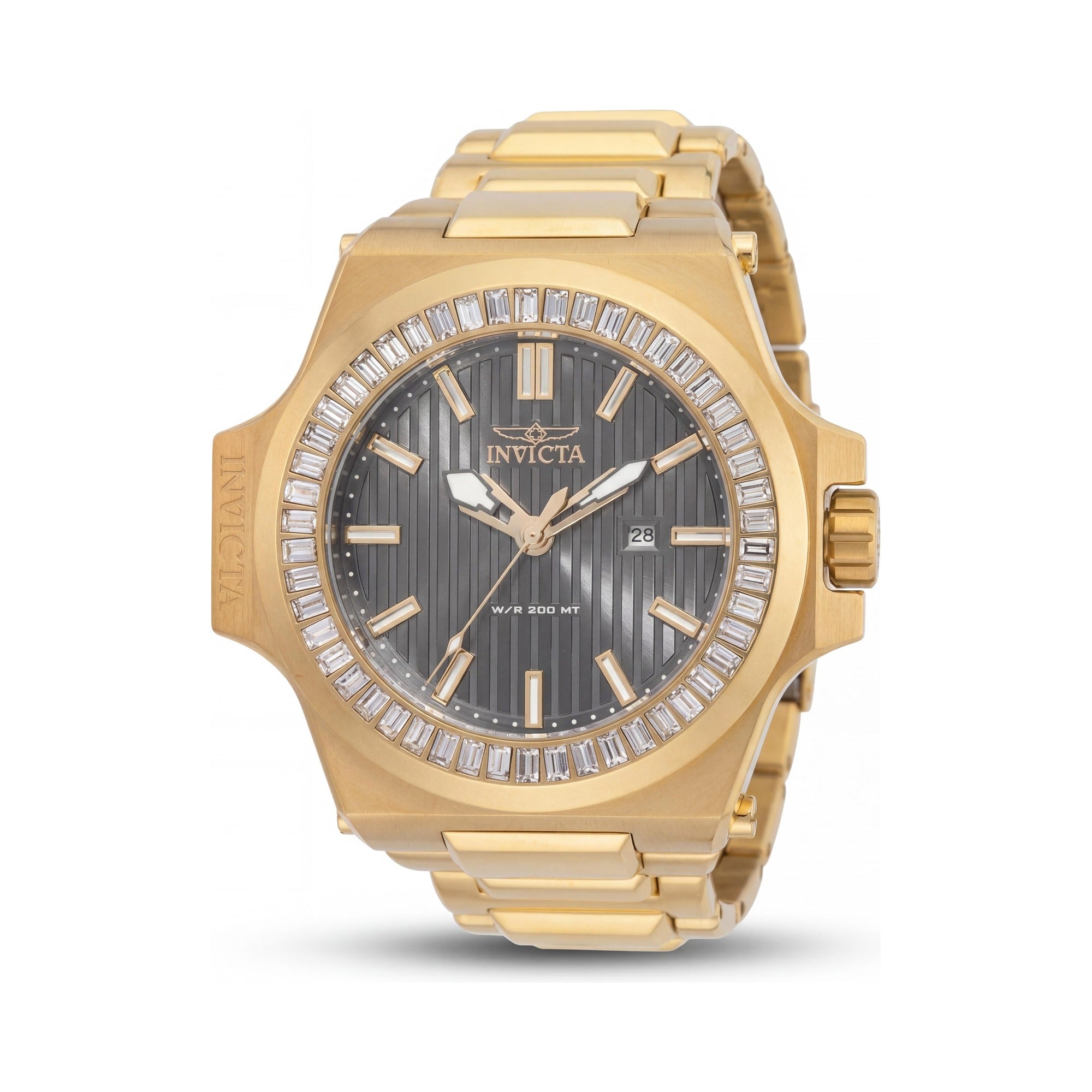 Reloj Invicta Akula 49137 para hombre, de acero inoxidable, esfera gris, pulsera de cuarzo, 58 mm, resistente al agua 20 ATM, Photo 1