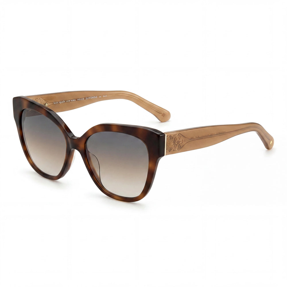 Gafas de sol Kate Spade New York Savanna/G/S para mujer, de plástico Havana, color gris y marrón, con degradado UV, 57 mm