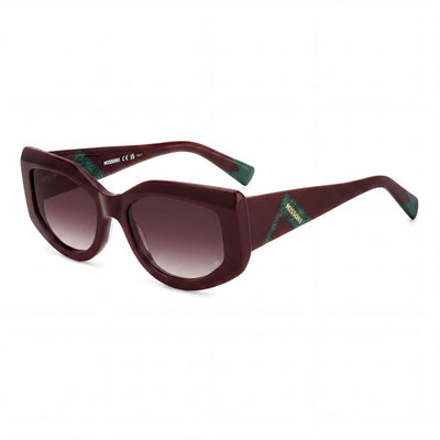 M Missoni Casual Women's Acetate Non-Polarized Sunglasses Burgundy Pink Doubleshade 54-19-140