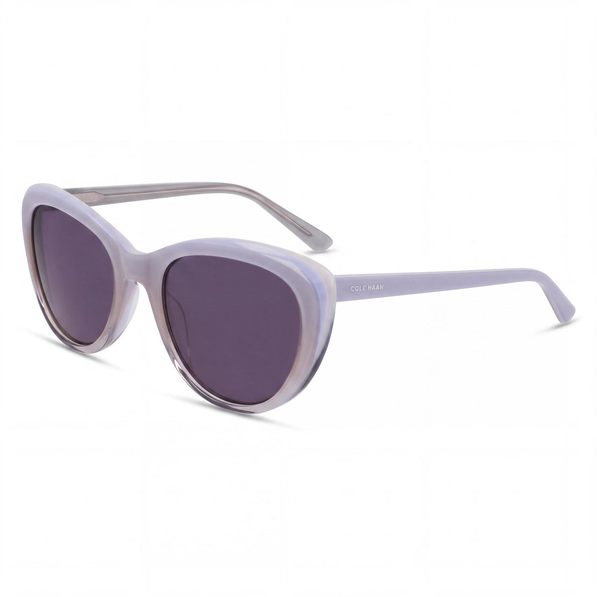 Gafas de sol polarizadas ojo de gato Cole Haan Ch7087 para mujer con montura de plástico ahumada degradada, 100 % protección UV, 53 mm, Photo 1