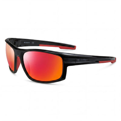 Columbia C533sp Mountainshyre Men’s Shiny Black Red Mirror Plastic Sunglasses 100% UV Protection 63-19-135