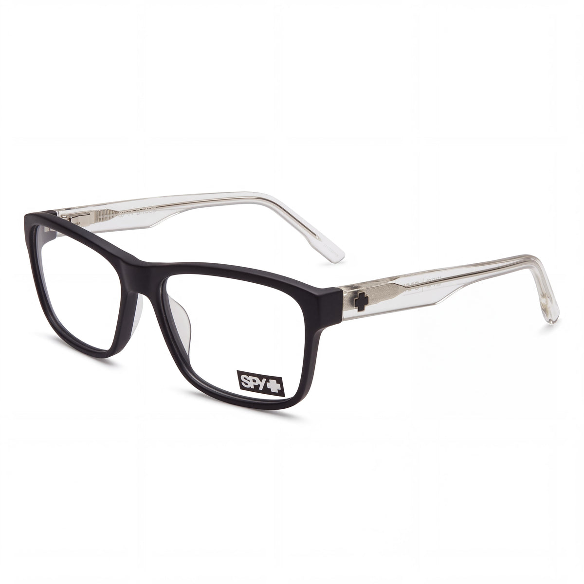 Montura de acetato unisex SPY BRODY 58, negro mate/cristal brillante con lentes de demostración de 58 mm, Photo 1