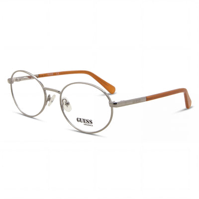 Guess GU8239 Unisex Metal Eyeglasses with Shiny Gunmetal Frame, 55mm, non- DEMO LENSES