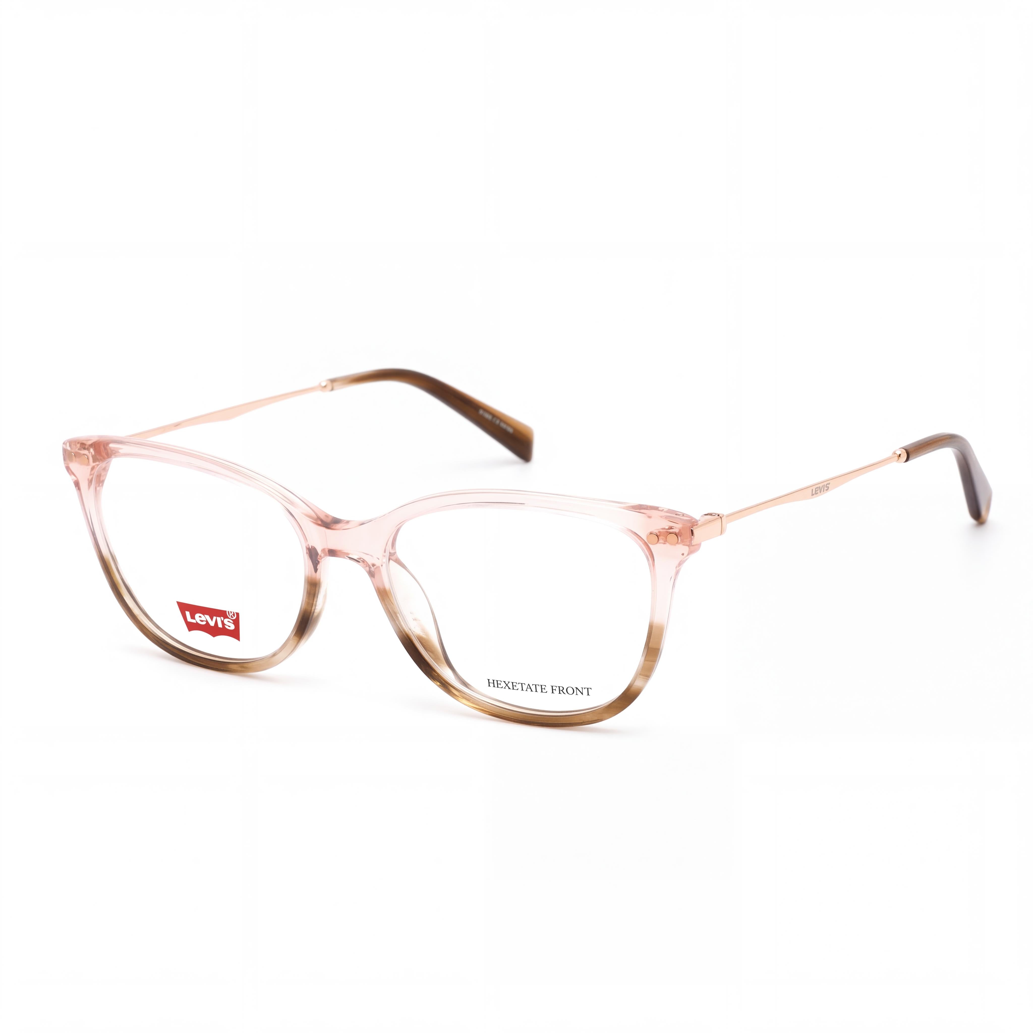 Gafas Levi's Vista LV 5021, montura de PMMA ECO rosa cuerno, lentes de demostración, ancho de lente 51 mm, puente 16 mm, patilla 140 mm, Photo 1