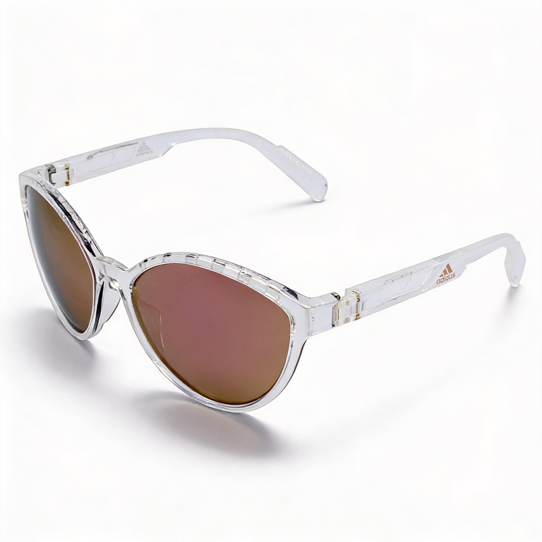 adidas sp0012 Women's Crystal Plastic Frame Brown Mirror Polycarbonate UV Protection Sunglasses 61mm, Photo 1