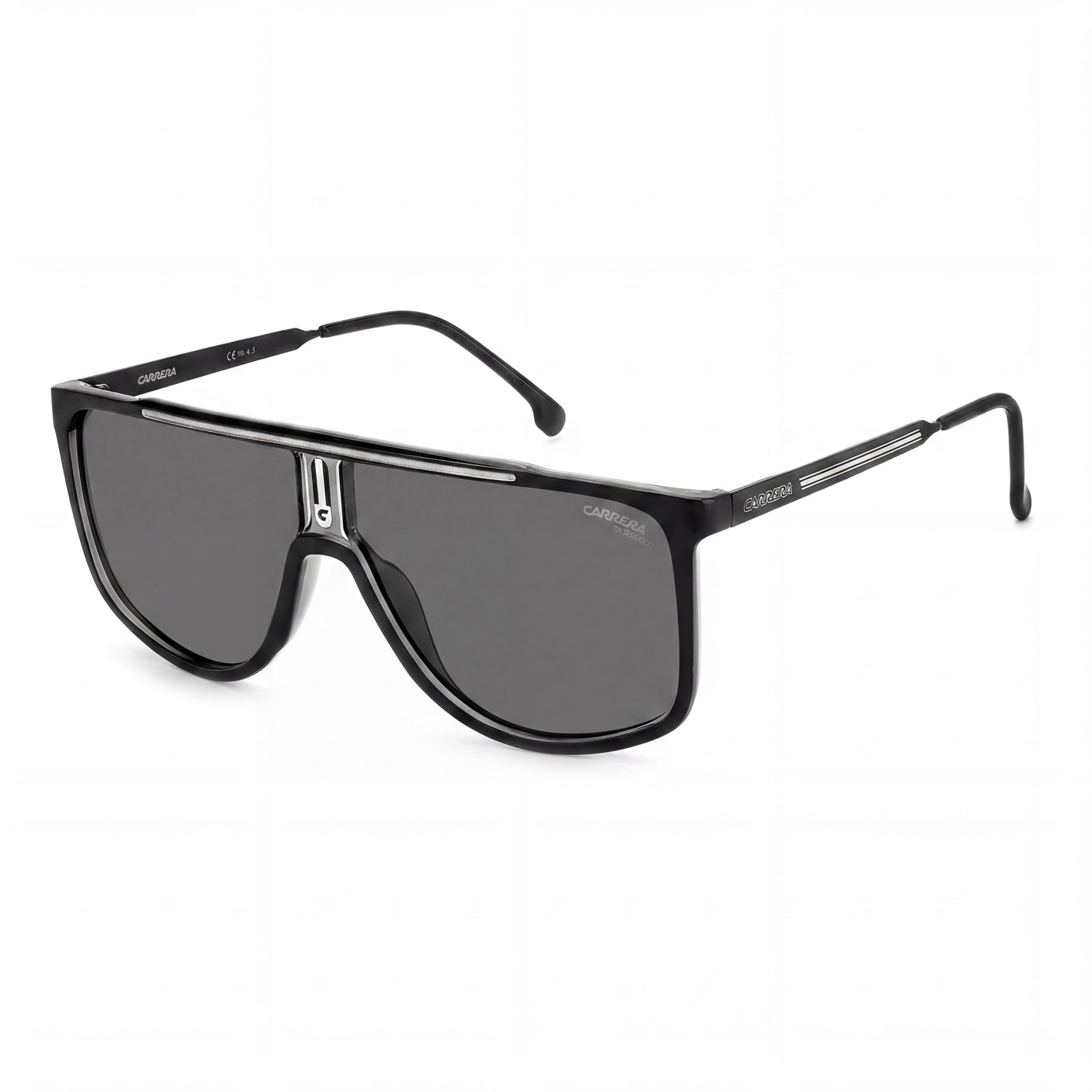 Carrera Casual Men's Black Grey Thermoplastic Navigator 61mm Non-Polarized UV Protection Sunglasses, Photo 1