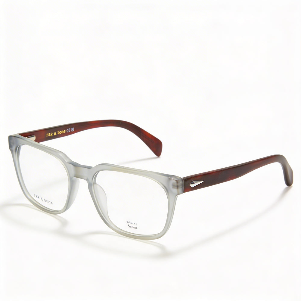 rag & bone Informal. Gafas para hombre montura ecológica de aceite gris 55-19-145