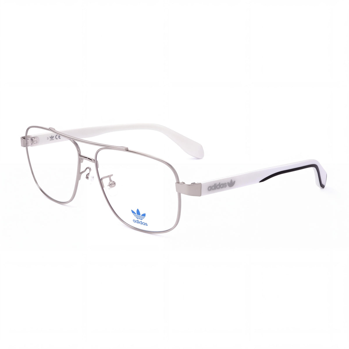 adidas Originals Or5024 Men's Casual Metal Sunglasses with Transparent Polycarbonate Lenses, Shiny Palladium 57-15-145, Photo 1