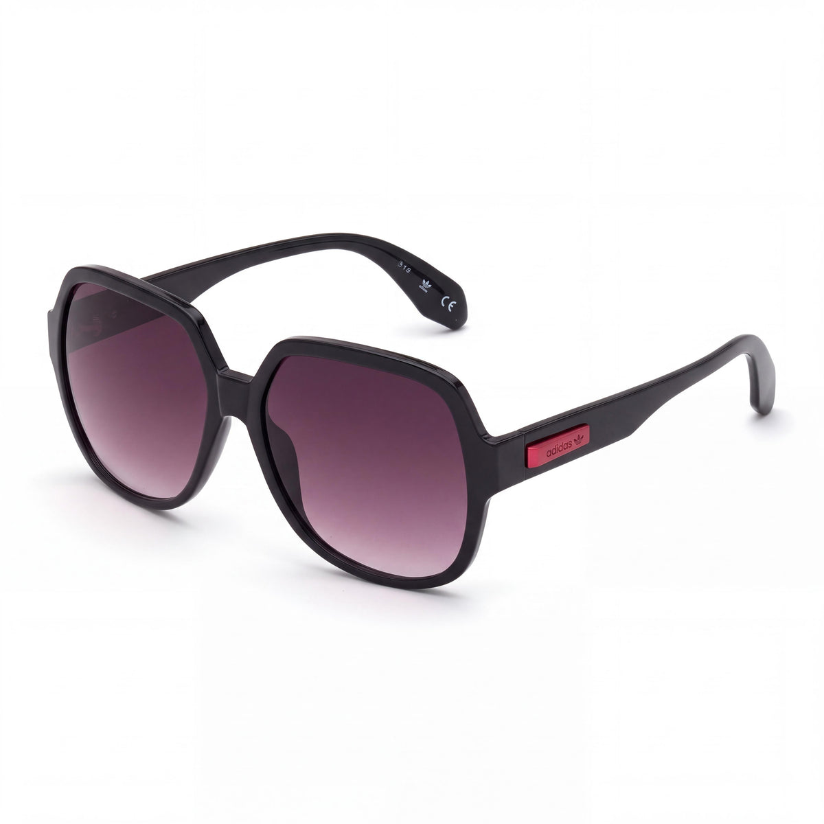 adidas Originals Contemporaneo - Gafas de Sol de Mujer con Montura de Plástico Negra, Lentes Moradas con Degradado Espejado y Protección UV 57, Photo 1