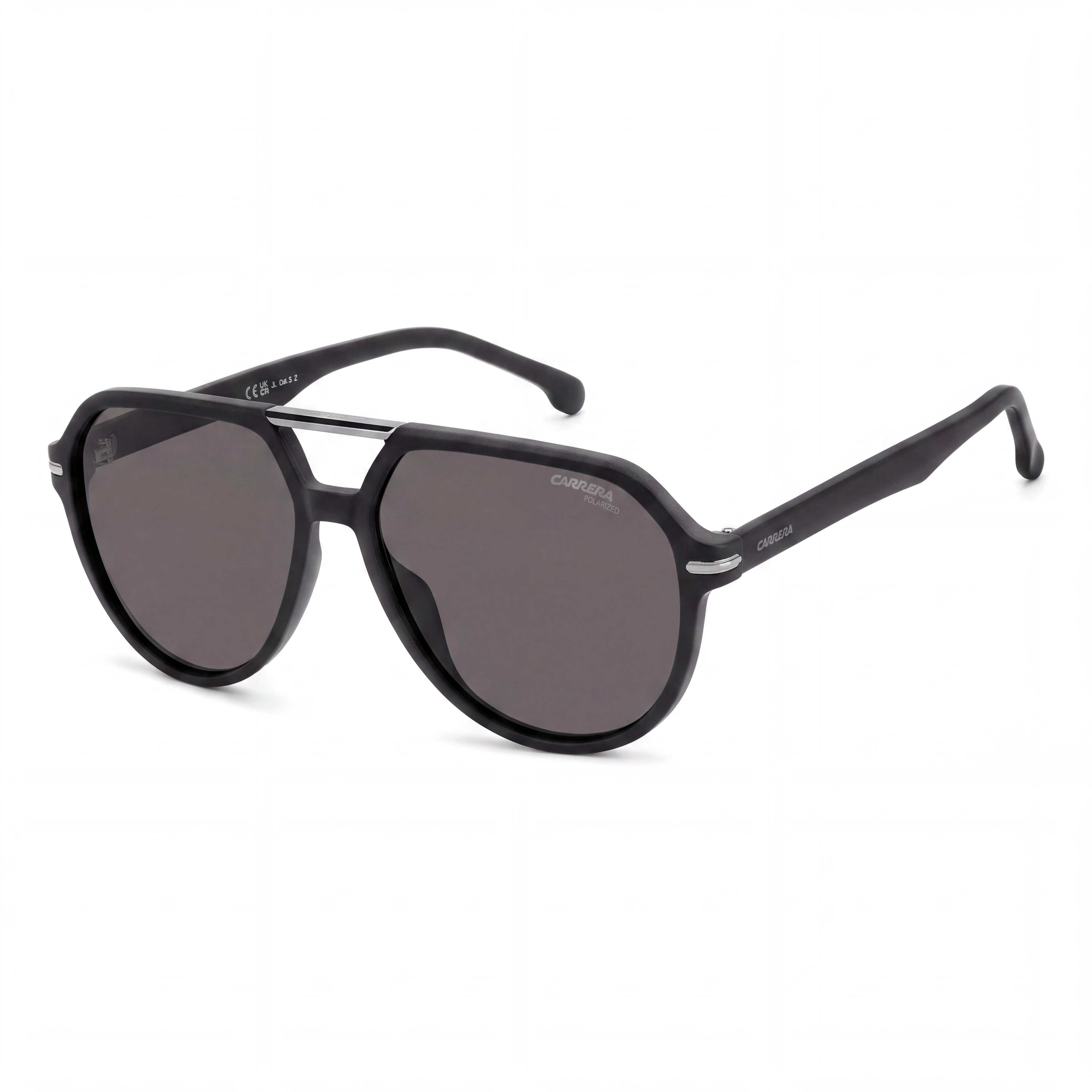 Carrera Contemporary CARRERA 315/S Men's Pilot Grey Polarized Sunglasses Matte Black/Grey 100% UV Protection 58mm, Photo 1