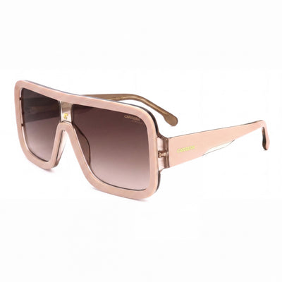 Carrera Classic Women's Sunglasses with Beige Brown Shaded Acetate Frame and Gradient Brown Lenses 62mm
