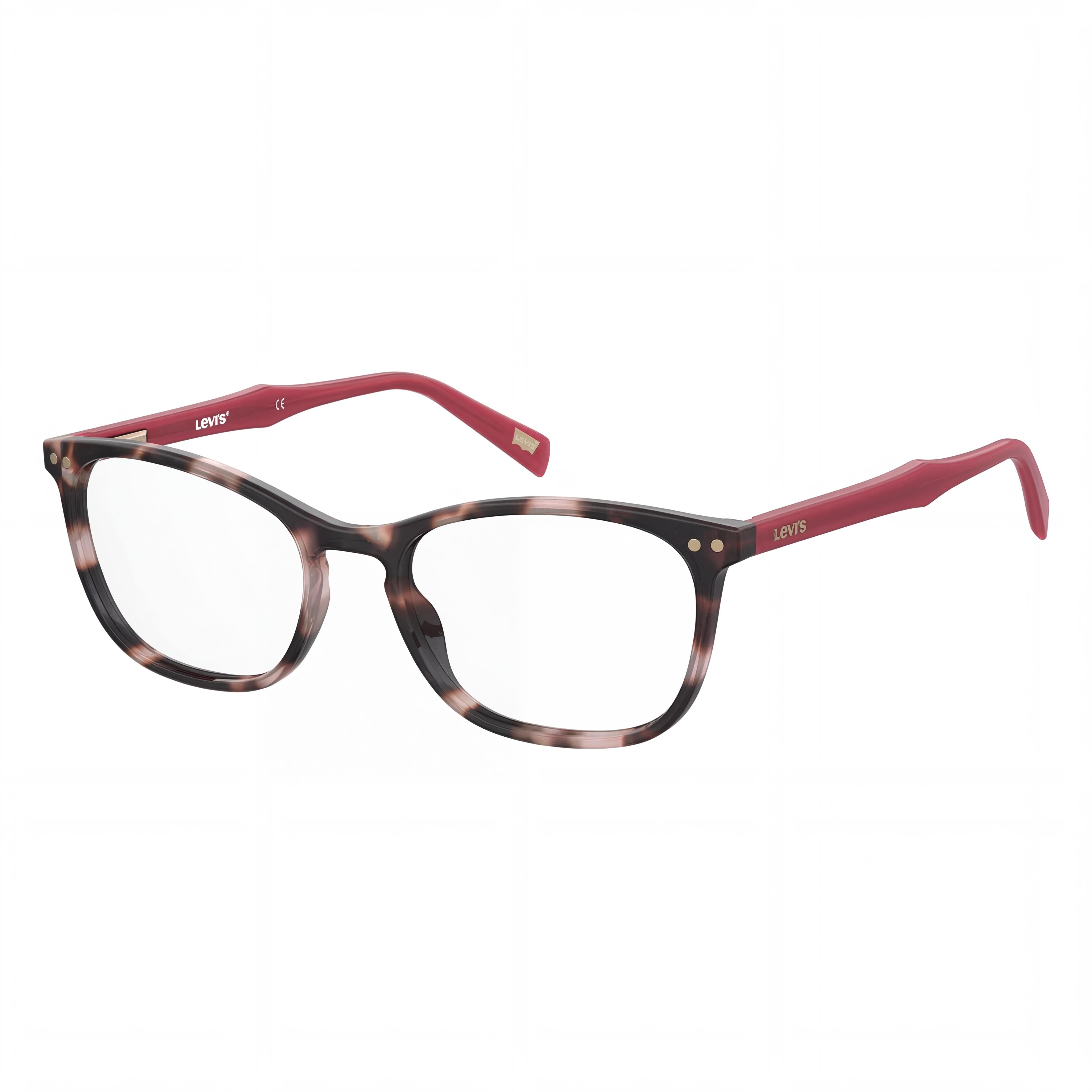Levi's Lv 5026 Women's Plastic Frame Violet Havana Prescription Ready Eyeglasses with Polycarbonate Lenses 52-17-140mm, Photo 1