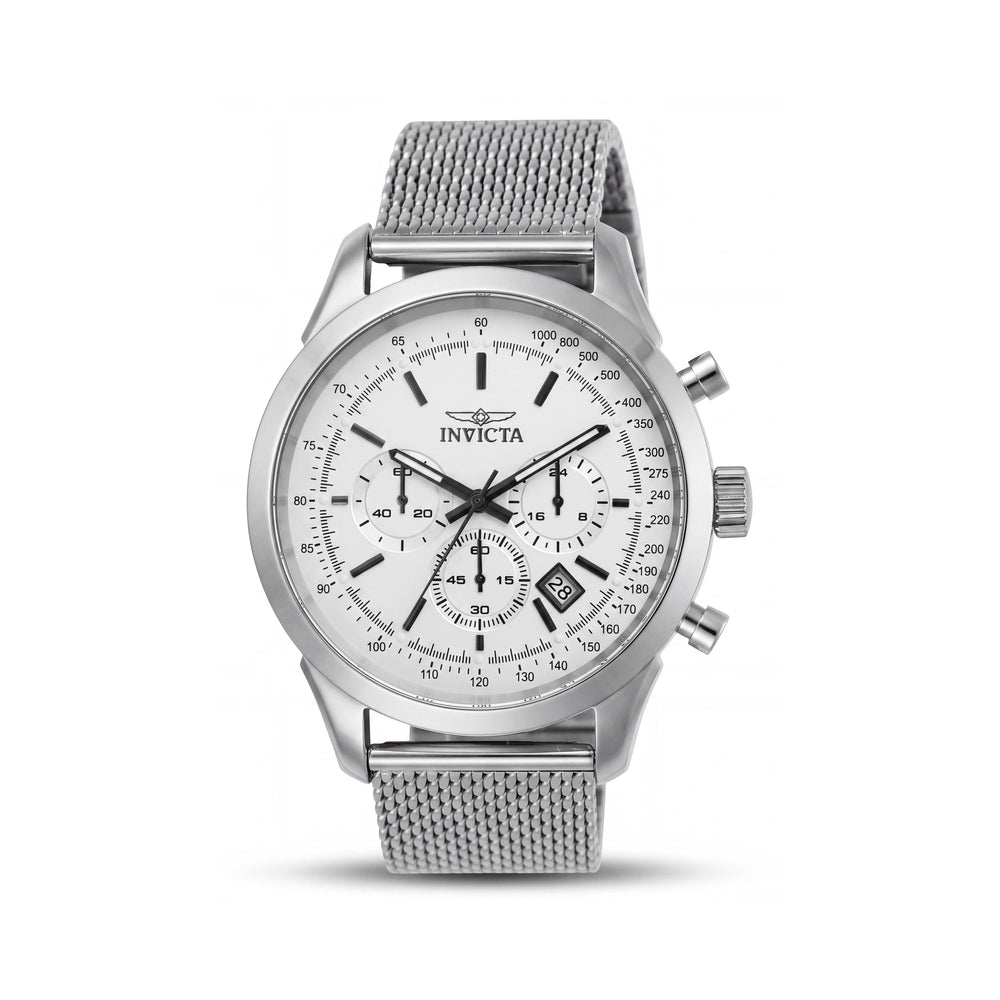 Invicta 25222 Men's Speedway Chronograph Watch - Silver Stainless Steel, Swiss Quartz Movement, 100m Water Resistant