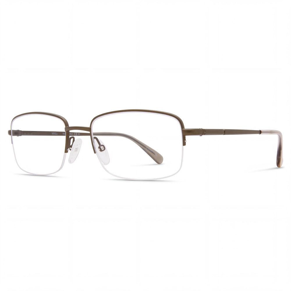 Elasta 7244 Men's Antique Brown Stainless Steel Frame, Polycarbonate Lenses, 56mm