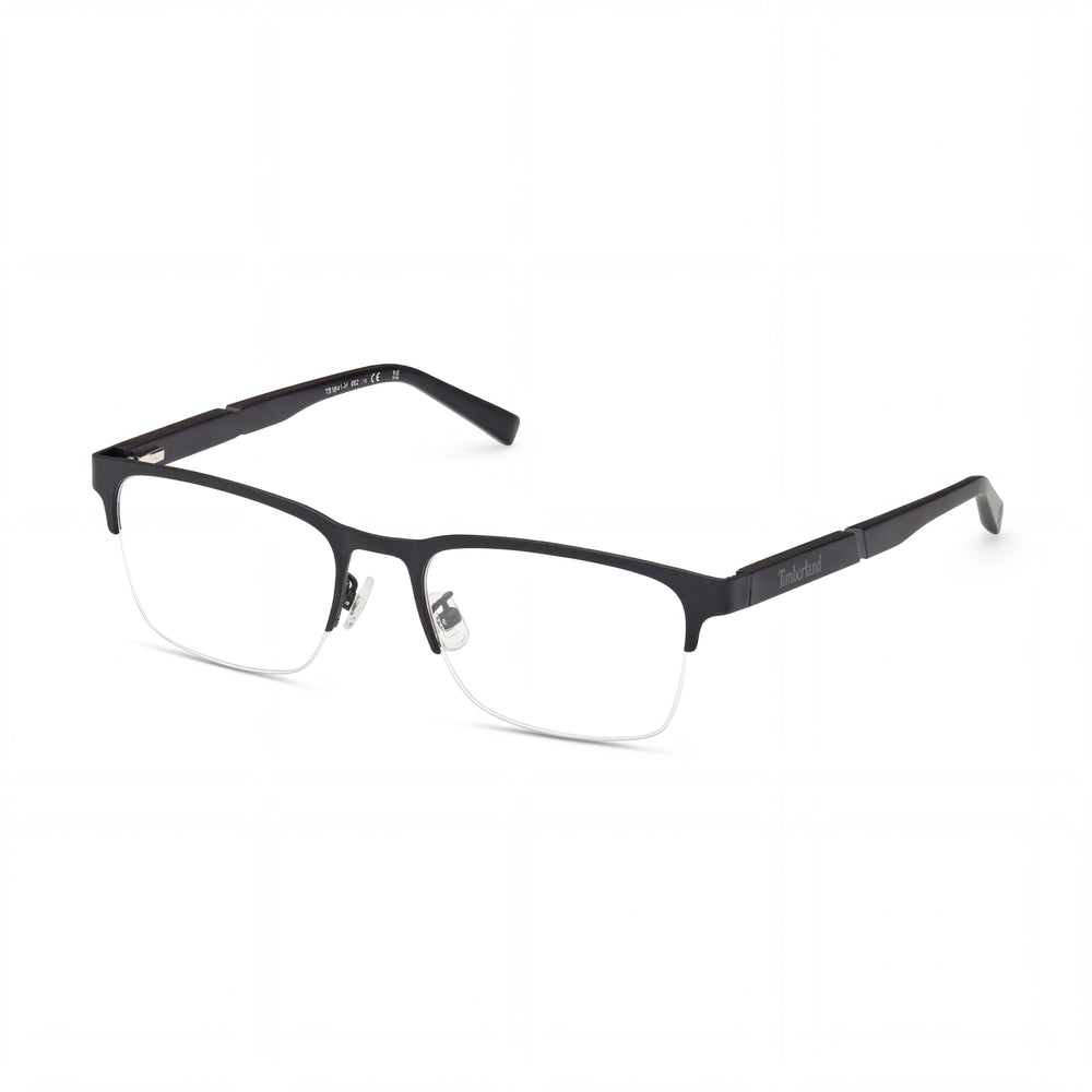 Timberland Rectangular Optical Frames for Men with Metal Frame in Black White and Clear Lenses 56mm