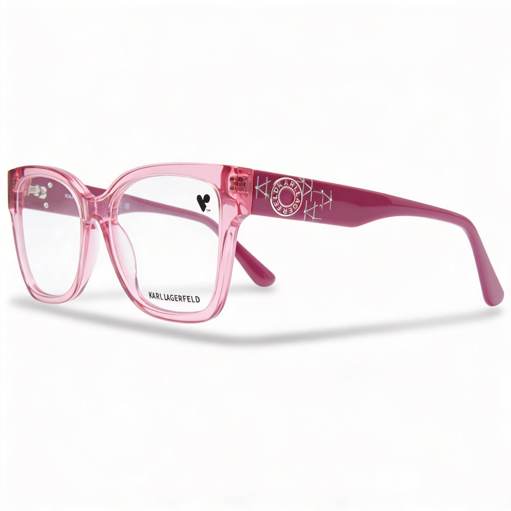 Gafas de sol Karl Lagerfeld informales de mujer con montura de acetato color fresa y lentes de policarbonato no polarizadas de 54 mm