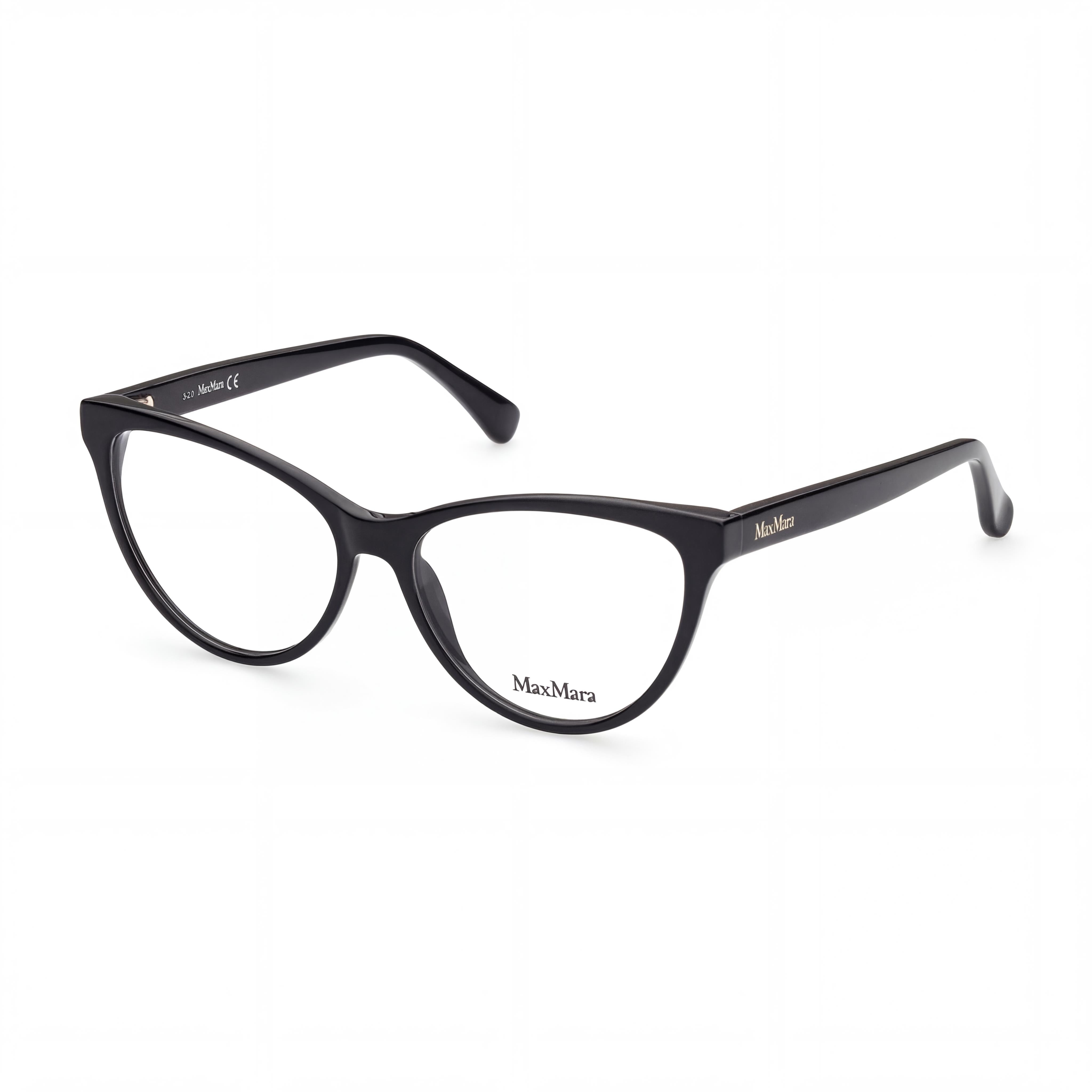 Gafas de plástico negras brillantes casuales MaxMara para mujer de 55mm, Photo 1