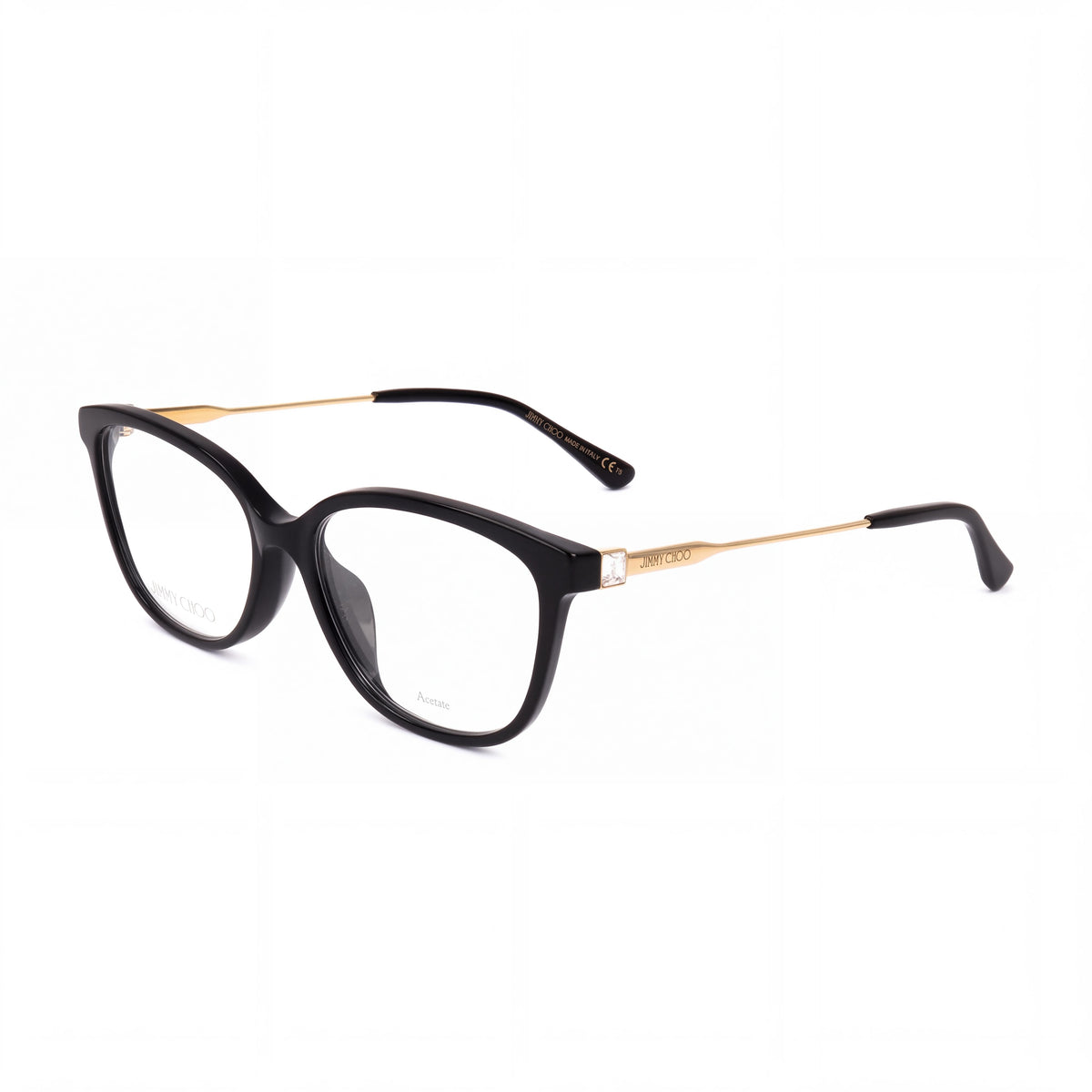 Gafas de sol no polarizadas para mujer JIMMY CHOO JC325/F, con montura octagonal de acetato negro y lentes negras, 53 mm, Photo 1