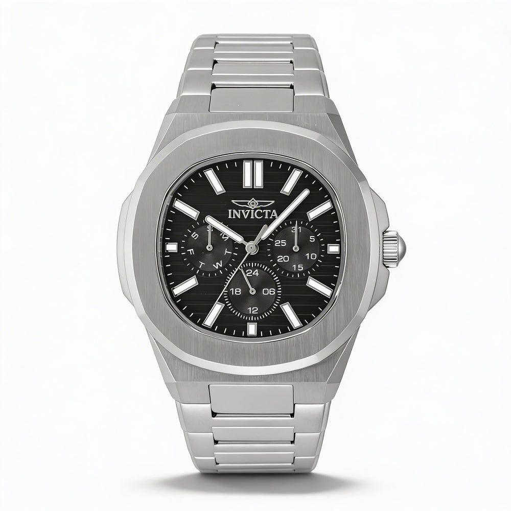 Invicta Speedway 48325 Unisex Chronograph Stainless Steel Watch Silver Black Dial 41mm
