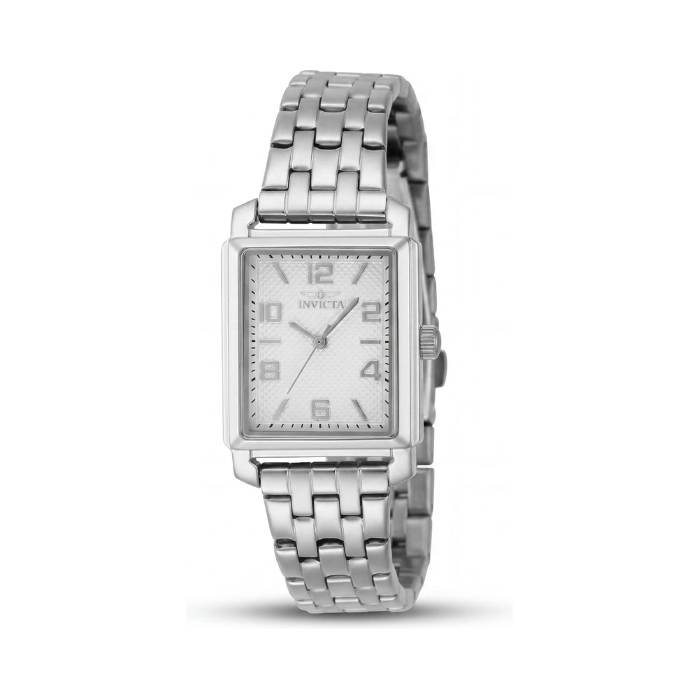 Invicta Fashion 46662 Women's Silver-Tone Stainless Steel Quartz Watch, Arabic Numerals, 24.5mm