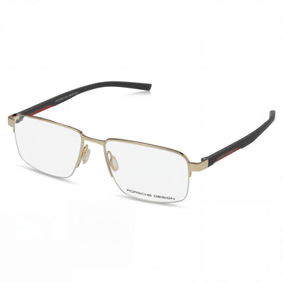 Porsche P8747 Casual Men's Gold Metal Frame Non Polarized Sunglasses with Transparent Polycarbonate Lenses 56mm