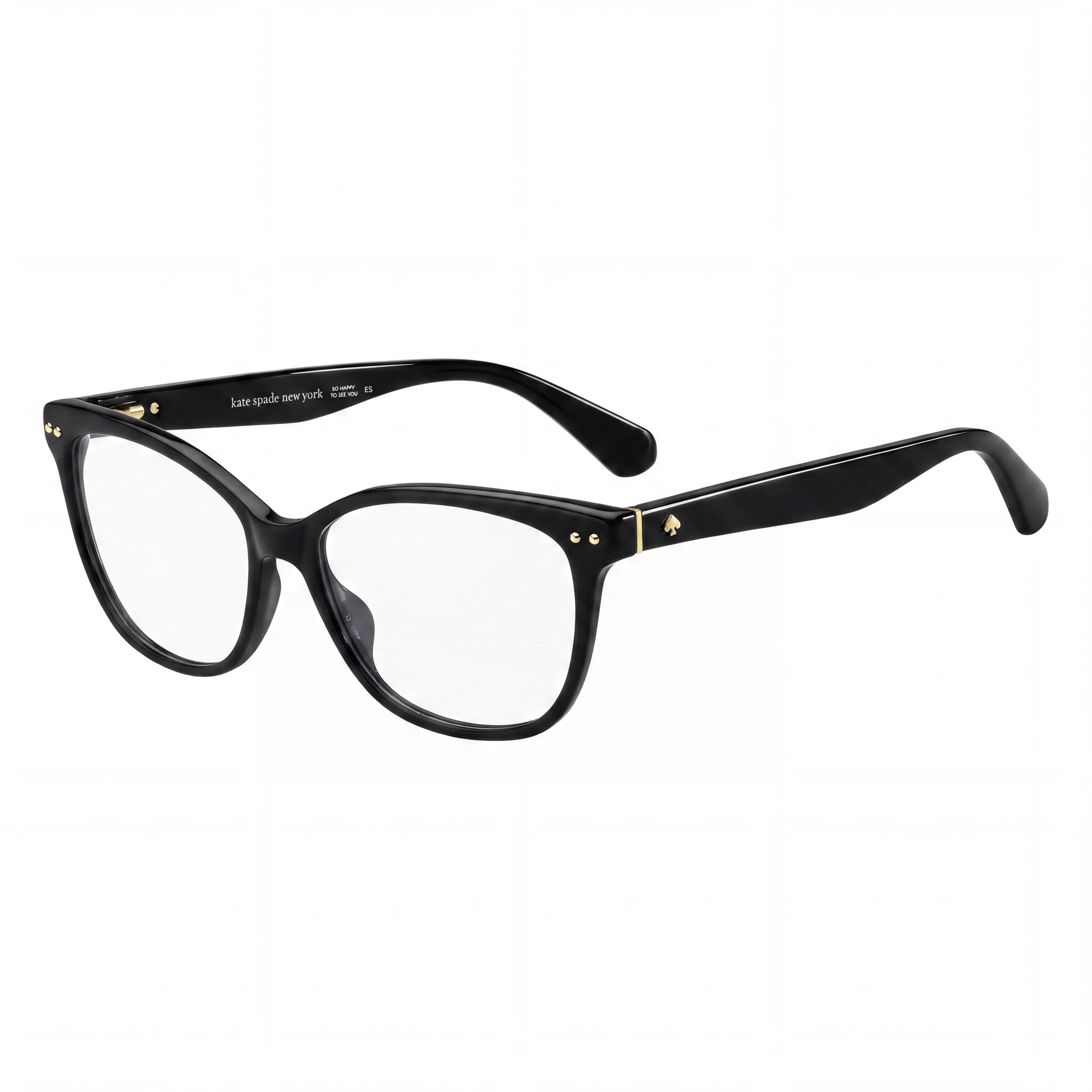 kate spade new york Gafas de Prescripción de Acetato Negro y Plata para Mujer con Lentes Negras, Talla 53-16-42, Photo 1