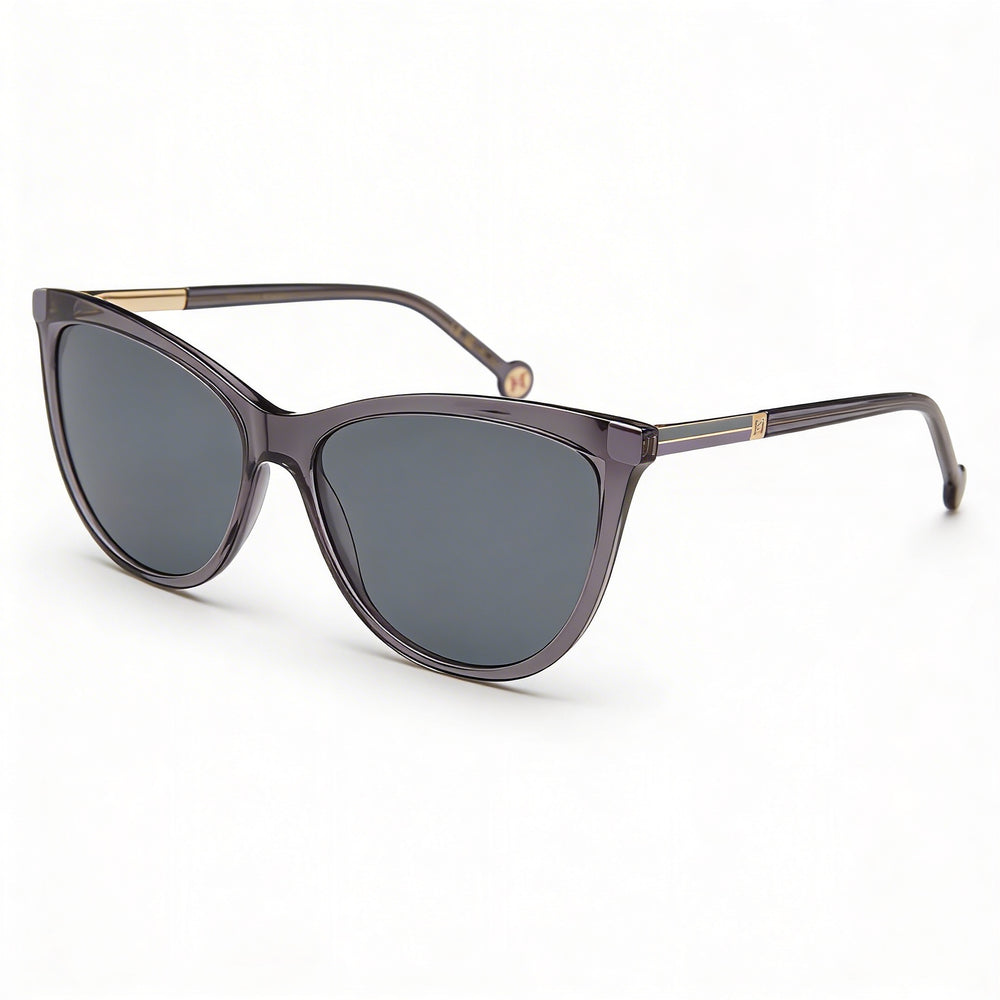 Gafas de sol Carolina Herrera casuales de plástico gris violeta con protección UV para mujer, ancho de lente 57 mm